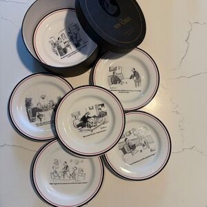 Restoration Hardware The New Yorker 2004 Porcelain Cheese Set of 6 Original Box